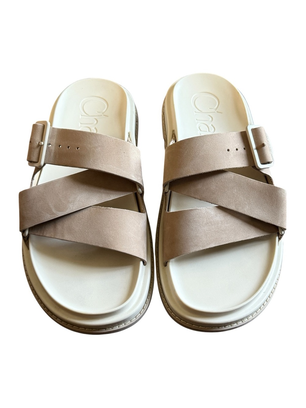 CHACO Beige Suede Slide Sandals Size 10 Women